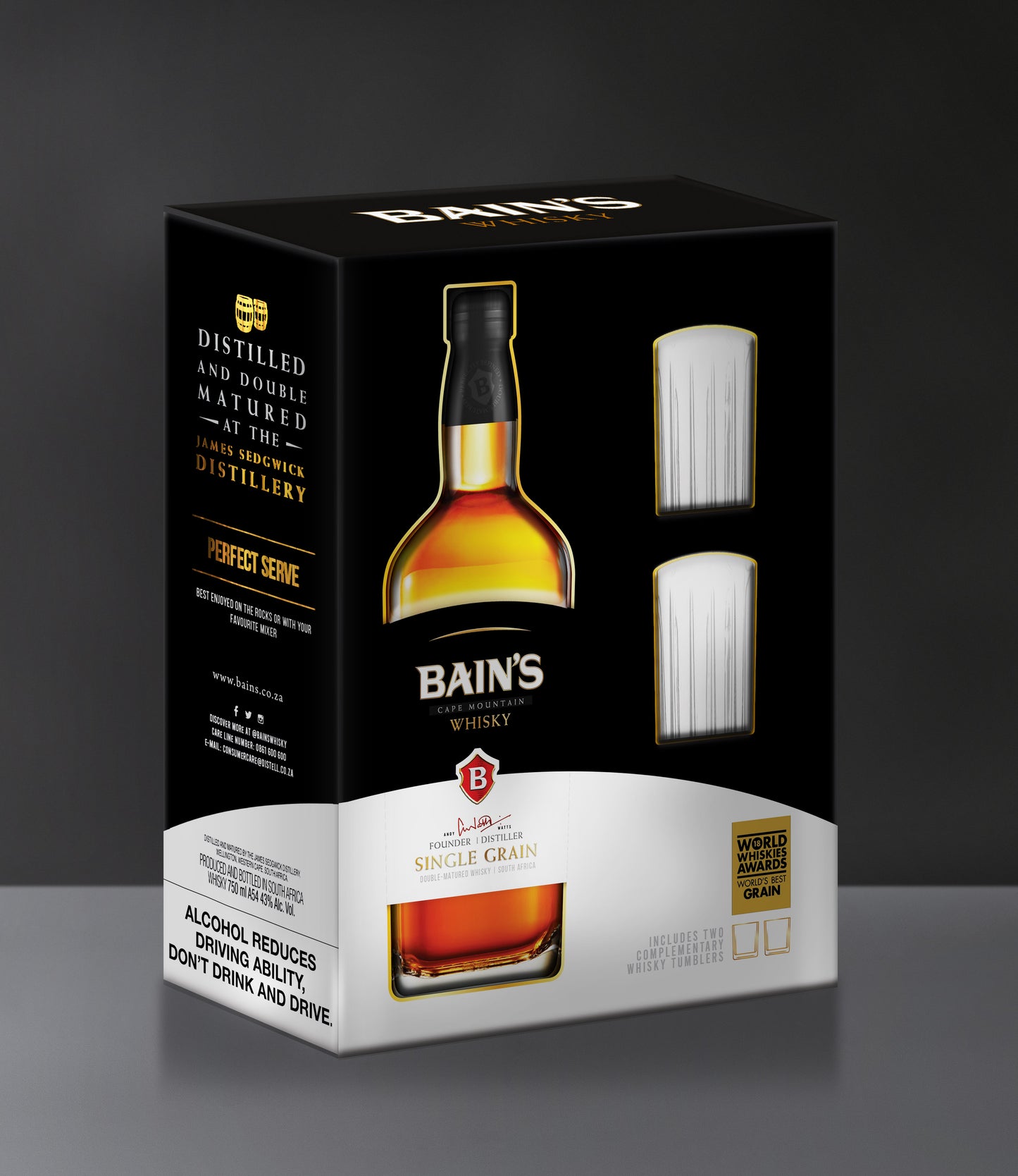 Bain's & 2 Glass Giftset